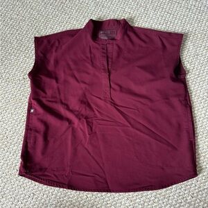 FIGS Rafaela Burgundy scrub top